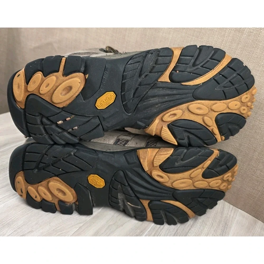 Merrell Moab 2 Mid Hiking Boots Mens 10.5W Earth Brown Suede Waterproof Trail